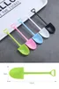 Disposable Flatware Shovel Modeling Spoon for Fruit Salad Dessert Household Creative Cute Plastic Independent Packaging RRE10556