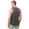 Men's High Quality Fitness Sportswear Sleeveless T-shirt with Reflective Stripe Custom Lightweight Moisture Wicking Fabric Tank 211115