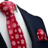 Ricnais 8cm Silk Christmas Men's Tie Set Red Green Santa Claus Animal Tree Juaquard Handkerchief Necktie Suit Party Neck Ties Y1229