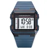 Moda Męska Digital Zegarek Square Męski Zegarek Sportowy Digital Wrist Watch dla Mężczyzn Japoński Ruch Tajski Gumowy Pasek G1022