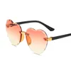 Cute Heart Rimless Kids Sunglasses Children Shape Sun Glasses Boys Girls Travel Shades CE UV400 Protection Eyewear