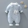 Fall winter born baby girls boys clothes outfits rompers sets for infant clothing jumpsuit 1st birthday costumes 211101