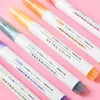 Highlighters 6pcs/set Highlighterspen Pastel Markers Fluorescent Supplies Painting Stationary High Pen Drawing School Capacity Watercolo C5l