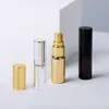 5ml Przenośne szkło UV Refillable Butelka perfumum z Aluminium Atomizer Butelki Spray Próbki Puste Kontenery Obsługują Dostosowane