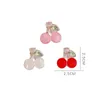 Accessori per fermagli per capelli a forma di ciliegia piccoli e adorabili per donne ragazze ornamento per copricapo rosa rosso con forcina in acrilico