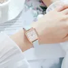 Gaiety Brand Fashion Women Watch Simple Square Leather Band Bracet LadiesWatch