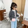 mode meisjes pu lederen enkele schouder handtassen mini messenger ketting portemonnee kinderen baby designer letters print geruite persoonlijkheid cross body bags