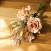 باقة الورد الاصطناعي المحترق الجاف في الهواء الطلق في الهواء الطلق ديكور ديكور ديكور زفاف الجدول الزهور ترتيب 1 الزخارف الزخرفية