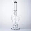 Le plus récent Big Glass Bong Hookahs 17inch Water Recycle Water Pipe Showerhead Perc 14mm Female Joint Pipes With Bowl WP2120