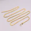 Ketten 1PCS feine reine Au 750 18k Gelbgold Kette 1,4mm Frauen Weizen Link Halskette 1,8-2,6g