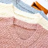 女性vネックベルベットの柔らかい厚いトップスピンクニットシックスチエーターFeminino Robe Pull 210430のための冬の暖かいセーター