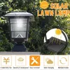 Solar Post Cap Lawn Lamp Открытый сад Светодиодный Водонепроницаемый Декоративный Светильник - Белый