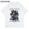 Tişörtleri Streetwear Oyuncak Ayılar Baskı T-Shirt Hip Hop Harajuku Moda Rahat Gevşek Pamuk Kısa Kollu Tees Yaz Tops 210602