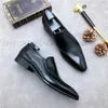 Jesienne buty Mężczyźni ślub wskazał na toe buty ręcznie malowane brązowe czarne mokasyny z prawdziwej skóry poślizgu na męskiej dorywczej biznesie