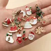 96st Santa Claus Snowman Tree Elk Charms För Halsband Armband Jul DIY Smycken Tillbehör Presentfest