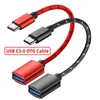 Tipo C cabo 15 cm USB3.1 Gadgets Adaptador OTG USB para USB3.0 Conector para Xiaomi Samsung Mobile Phone USBC Acessórios