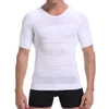 Hommes minceur Shaper mâle ventre Abdomen Posture correcteur t-shirt Compression musculation poitrine Muscle ventre contrôle Corset