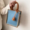 Handgjord hemmagjord gör-det-själv-materialväska pro-hand att skicka flickvän present Tote bag hand kvinnlig väska liten axel diagonala väskor