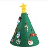 キッズDIYフェルトクリスマスツリー新年の贈り物パーティーの装飾品サンタクロースクリスマスツリー6デザインオプションのBT1160