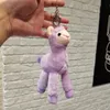 12 cm Macaron Cartoon Alpaca Pluszowy Brelok Kolor Trawa Błoto Koń Wisiorek Ornament Zwierząt Doll Klucz Ring Małe Mini Lalki Torba Ornament