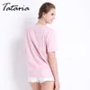 Top Tees Frauen Sommer Stickerei Tops Weiß T Shirt Weibliche Baumwolle T-shirt Für Floral Oansatz Camiseta Mujer Casual Tataria 210514