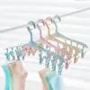 Creative 8-Clip Windproof Clip Plastic Clothes Drying Rack Small Multi-Functional Can Be Disassembled Hangers & Racks