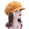 솔리드 여성 양모 Sboy Cabbie Cap Crochet Slouchy Baggy Visor Hats T414 Berets