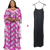 Ethnische Kleidung Superkleid Stil afrikanischer Frauen Dashiki Abaya Spitze Organza Cheongsam Long Kleider Dame im Rock 2 Stück Set