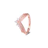 Cluster anneaux gpy ring rose princess wishbone women anel féminino 925 bijoux sterling argente anillos mujer widding fianson sac3424987