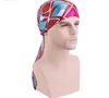 2021 새로운 아프리카 남성 실크 Durag 패션 페이즐리 디자인 인쇄 여성 실키 Durags 롱 스트랩 모자를 쓰고 있죠 헤드 스카프 웨이브 캡 Headwrap Satin Durags