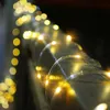 Solar Powered 120Leds 8Modes Waterdichte Fairy Copper Wire Touw String Light voor Kerstmis - Warm Wit