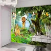 3d hem förbättring tapet fantasi skog tecknad djur väggmålning barnrum bakgrundsbilder modern digital utskrift vägg täcker