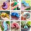 Zabawki typu Fidget Slug Przegubowy Elastyczny 3D Slugs Favor Fidget Toy W każdym wieku Ulga Przeciwlękowy Zmysłowy dla Dzieci Aldult