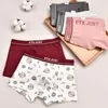 5Pcs/pack Cotton Panties for Teenage School Boys Baby Breathable Letter Print Shorts Casual Children Underpants Boxers 2-14Years 210622