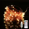 Strings LED String Lights USB Copper Wire Fairy Decoratie Strip Warm Wit Holiday Lighting 5m Remote Lamp voor Party Christmas Wedding