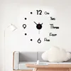 Wygodna instalacja nowoczesny zegar projektowy duży zegar ścienny 3D DIY akrylowy lustro mechanizm naklejki domowy salon dekoracji q