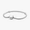 Bijoux fins Authentique 925 Sterling Silver Bead Fit Pandora Charm Bracelets Moments Snake ChainMess Friendship Bangles Sécurité Chaîne Pendentif DIY perles