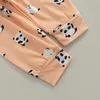 Clothing Sets 3pcs Autumn Baby Set Girl Boy Outfit Infant Cartoon Panda Printing Long Sleeve Round Collar Romper + Pants Headwear Suit