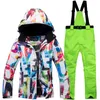 Outdoor Women Skiing Suit Sports Winter Warm Windproof Pants Girls Ski Jacket Clothing Sets Men Boys Snowboard Single Board Suits