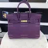 5A Luxurys Womens Designers Facs 40 35cm Handbags Forks Crossbody Messenger Cowhide Gainine Real Real Fashion Garge Grain Litchi Bag