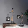 Romantic Candle Holders Home Decoration Abstract Character Sculpture Candlestick Miniature Figurines Handmade Art Gifts 210722