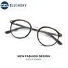 Acetate Round Glasses Frames Men Women Vintage Designer Optical Myopia Spectacle Anti Blue Light Blocking Fake Fashion Sunglasses