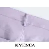 Kadın Chic Moda Faux Deri Geniş Bacak Pantolon Yüksek Bel Fermuar Sinek Cepler Kadın Pantolon Mujer 210420