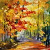 Colorful abstract art canvas painting to decorate bedrooms, cafes and other landscape paintings