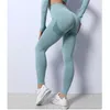 2 adet Dikişsiz Kadın Yoga Set Egzersiz Spor Gym Giyim Spor Uzun Kollu Kırpma Üst Yüksek Bel Tozluk Spor Takım Elbise 210802