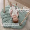 1 stück Babyspielmatte Nordic Baumwolle Blatt Blätter Decke Weiche Teppiche Kind Krabbeln Decke Cartoon Babyspielmatten Kinderzimmer Dekoration 210402