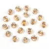 500pcs/lot Dia.7mm Gold Color Acrylic Beads Letter Alphabet Spacer Charm Bead Fit For Bracelet Necklace DIY Jewelry Making