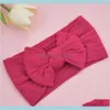 Mädchen Stirnband Baby Bowknot Turban Mädchen Solide Weiche Headwraps Kinder Boutique Prinzessin Nylon Mode Po Haar Zubehör 61Mnu L8Znl