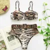 Colysmo Leopard Bikini Sexy Swimwear Women Print Push-Up Padded Bra Swimsuit Beach Set Summer Swimsuits Brazilian 210527