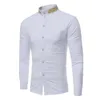 Camicia da uomo con colletto da uomo Brand Gold Embroidery Uomini Camicia a maniche lunghe Slim Fit Cotton Maglioni maschii Casual Mens Dress Shirts 210708